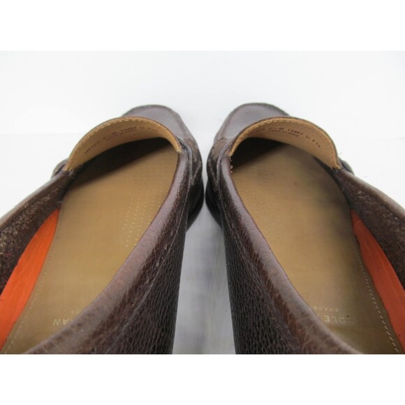 Cole Haan Grand o's Maine Pinch Mens Brown Pebbled Leather Penny Loafers US 9.5 - Picture 13 of 16
